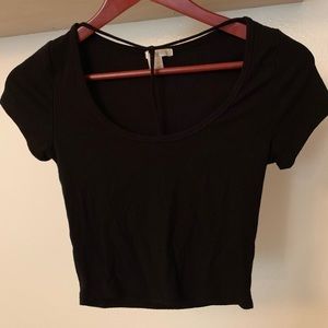 Black crop top